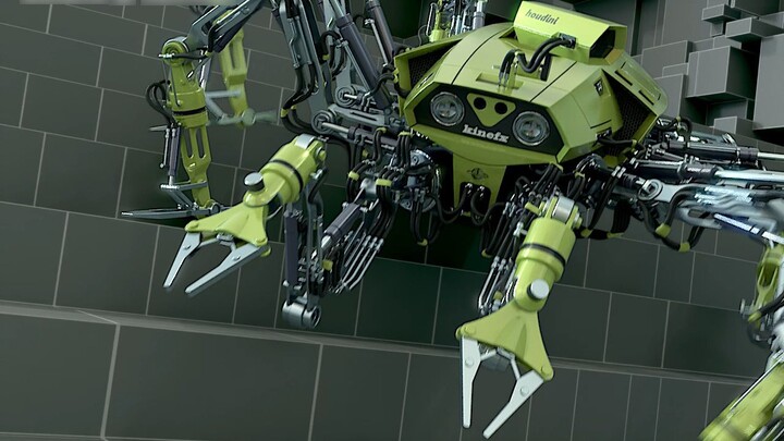 Houdini Kinefx Personal original mechanical beetle animation