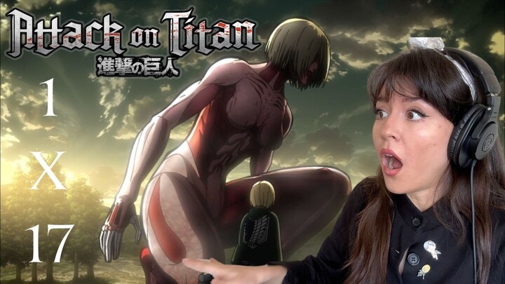 NON ANIME FAN REACTION | Attack on Titan 1x17 | "Female Titan"