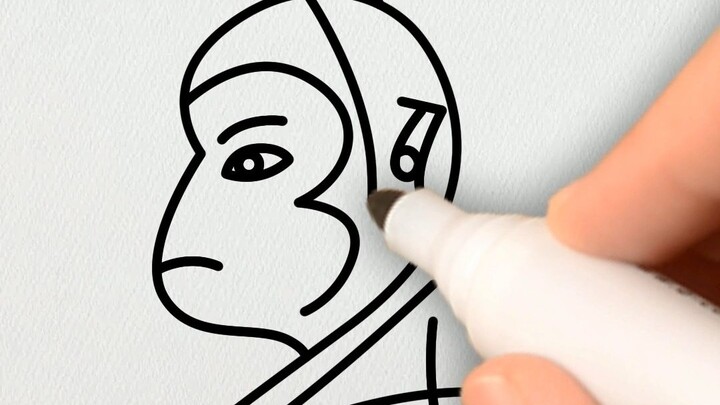 Drawing Sun Wukong Using the Numbers 1–12