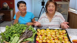 HÁI RAU VƯỜN NHÀ ,ĐỖ NGUYÊN KHAY BÁNH KHỌT TÔM THỊT ĂN CÙNG CHỊ HIẾU