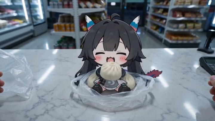 Taking Little Silly Dragon to the convenience store