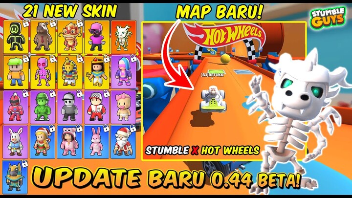 NEW UPDATE 0.44 BETA! MAP BARU BALAP MOBIL, 21 SKIN BARU DAN CUSTOM PARTY - Stumble Guys