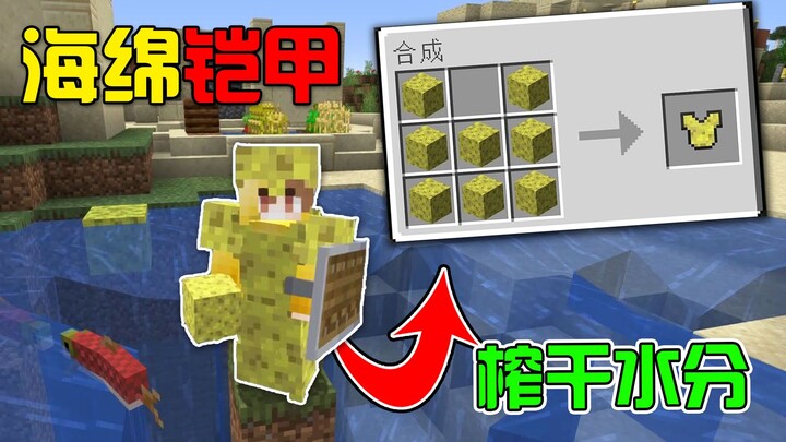 What if every block could be used to craft armor? Let’s synthesize sponge block armor and drain the 