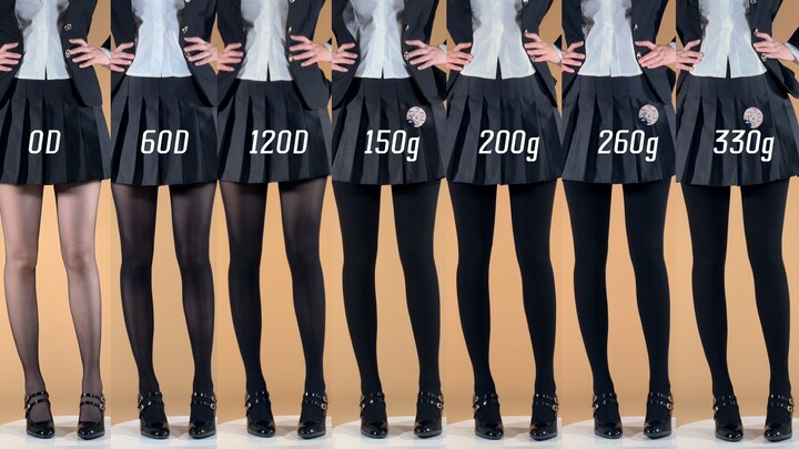 So sánh hiệu quả thử mặc của các loại quần tất với độ giữ ấm khác nhau – phiên bản màu đen 【Beng Ben