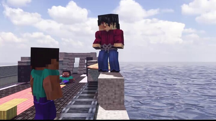 [Real Minecraft] Carving a boat to find a sword encounters Jingwei filling the sea, the Dragon King 