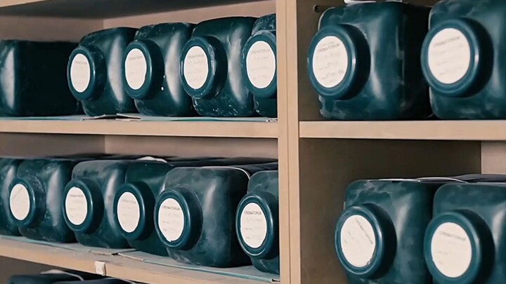 The shelves in front of him are stacked with unclaimed ashes, yet the man only claims one urn each t