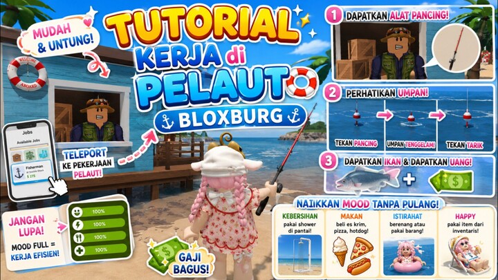 Tutorial Kerja di Pelaut Bloxburg🎣