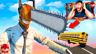 COCHES vs CHAINSAW MAN *MUY EPICO* 💥😱 | TEARDOWN LEON PICARON