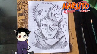 time-lapse draw uchiha obito