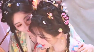 师姐教凌妙妙书写画字，好想和喵喵贴贴【永夜星河】