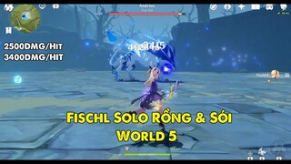 1 mình Fischl solo Sói & Rồng , AR41 World 5 | Genshin Impact