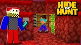 Minecraft Player leads me to SECRET redstone NETHER Base! (Hide Or Hunt #2)