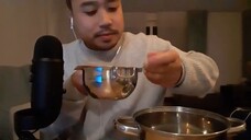 ASMR Plate Licking Melted Chocolate 🍫 Au Bain-Marie 🍳