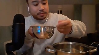 ASMR Plate Licking Melted Chocolate 🍫 Au Bain-Marie 🍳