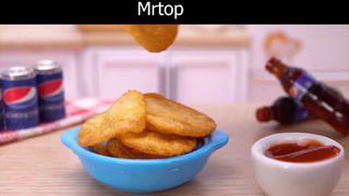 Khoai tây chiên giòn mini dễ thương #amthucmini