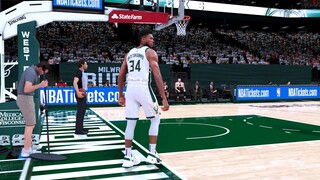 NBA 2K21 Modded Playoffs Showcase | Bucks vs Hawks | Full GAME 2 Highlights