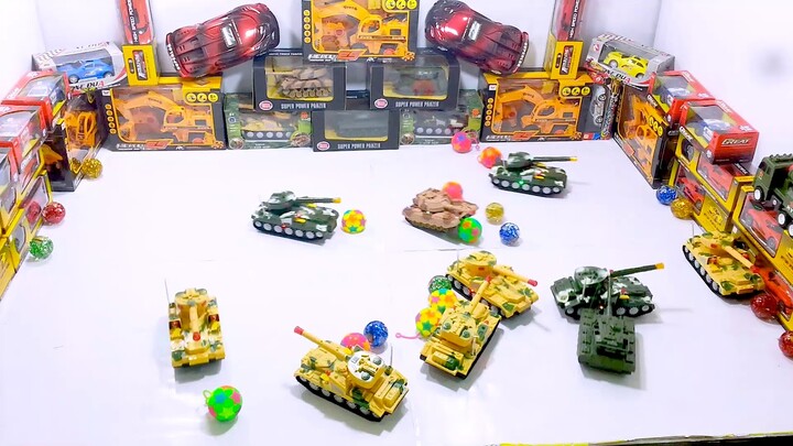 Tank Battle Truck Transporter Dinosaur Military Toys Video for Kids Car Race Toys for Children