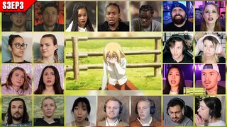 Attack on Titan Season 3 Episode 3 Reaction Mashup | 進撃の巨人