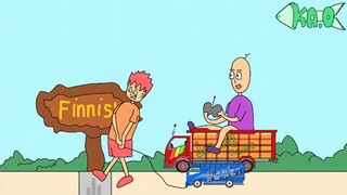 miniatur mobil truk oleng wahyu abadi vs mobil truk radio control - funny cartoon - funny video