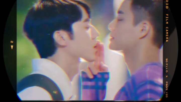 Two pups are begging for a kiss #history4 Falling in love up close #Half-resisting, half-encouraging