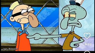 Squidward lagi adu mulut ama Barnacle Boy🗿