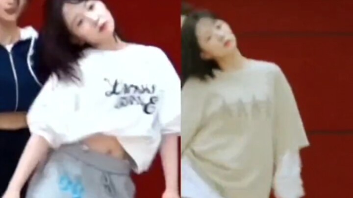 Comparing HAEWON's Oh Hae-yeon's two 'Run For Roses' practice rooms