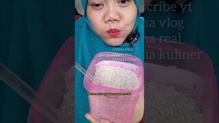 DYMA KULINER 💕Kompilasi Pakai Jilbab Biru💕Makan Beras Mentah 💕 #asmr @dymavlog @Dymakuliner