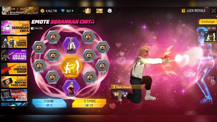 Spin Emote Serangan Cinta & Bundle Valentine♥️