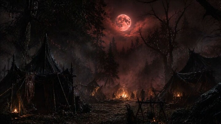 Blood Moon Forest Camp - Dark Ambient Focus