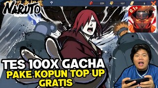 Gacha 100 Tiket SSR Di Game Naruto 3D Versi Private Rate Gede Dan Pakai Kopun Top Up Gratisan Juga 🤣