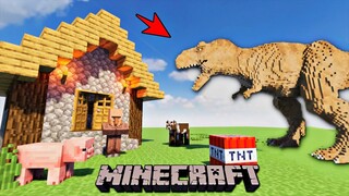 Minecraft !!!  บักทีเร็กซ์สุดโหดบุกเมืองไมคราฟ (npcวิ่งหนีเอาตัวรอด555+)  - Teardown [เกมทุบตึก]