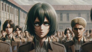 Ai has a painting saying Attack on Titan