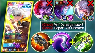 YIN VS TOP GLOBAL CHOU | YIN SIDELANE BEST BUILD & EMBLEM 2022 | MOBILE LEGENDS