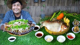 Steam Fresh fish Ginger Recipe - Cooking steam Fish eat with fish Sauce