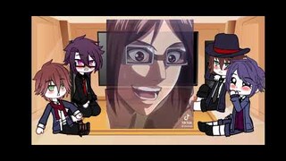 diabolik lovers react to reiji future wife as hange zoe and reiji as levi (levihan😮✨)