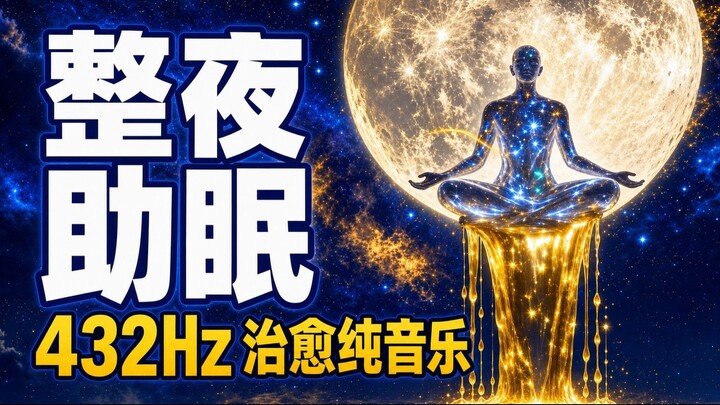 432Hz月光沐浴助眠 🌙 整夜深度修复睡眠 · 安抚神经的治愈纯音乐