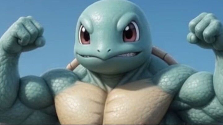 Squirtle se pasó todos los gimnasios y está en su prime 杰尼龟通关了所有道馆，现在正值颜值和实力的巅峰。