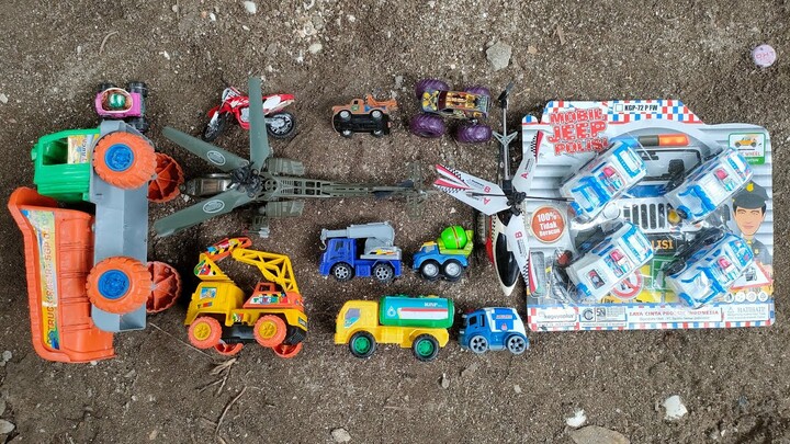 Mencari Mainan Anak Excavator, Mobil Tentara, Mobil Polisi, Mobil Molen, Helikopter, Mobil Derek