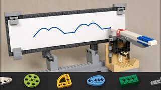 Kurva menarik yang digambar dengan batu bata Lego