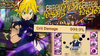 MAX CRIT DAMAGE UR GEAR MELIODAS!!! | Seven Deadly Sins: Grand Cross