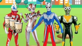 Ultraman mengundang semua orang untuk minum teh susu!