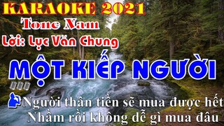 Karaoke Một Kiếp Người Tone Nam Nhạc Chế Chuyện Hoa Sim Nhạc Sống Minh Vương 2021