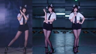 Sepatu hak tinggi sutra hitam sedang online❤AOA-Langkah kucing seperti Kucing ringan dan cantik~Teri