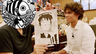 真人版《海贼王》路飞演员与作者见面！参观尾田荣一郎的工作室