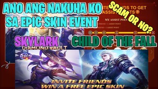 Ano ang nakuha ko sa FREE EPIC SKIN EVENT NI MOONTONG | SCAM BA ITO? | Mobile Legends