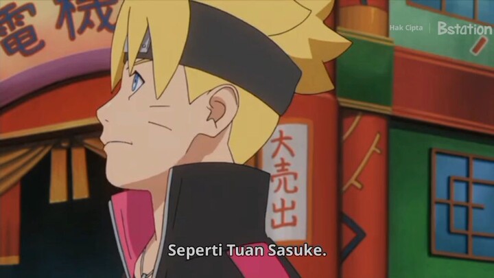 Boruto mengagumi Sasuke