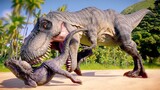 BIG EATIE T-REX HUNTING IN JUNGLE ENVIRONMENT - Jurassic World Evolution 2