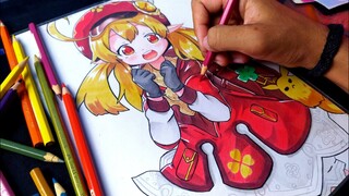 Genshin Impact || Klee speed drawing