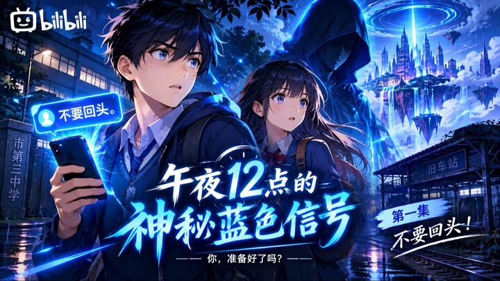 🌙《午夜12点的神秘蓝色信号》｜第一集：不要回头！🚪✨