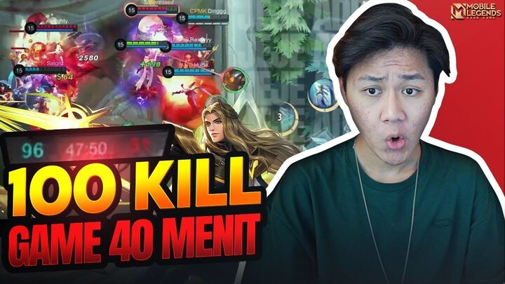 Game 100 Kill Sampe 40 Menit Gila Banget! Tarik Ulur Ngakak WKWKWK - Mobile Lege